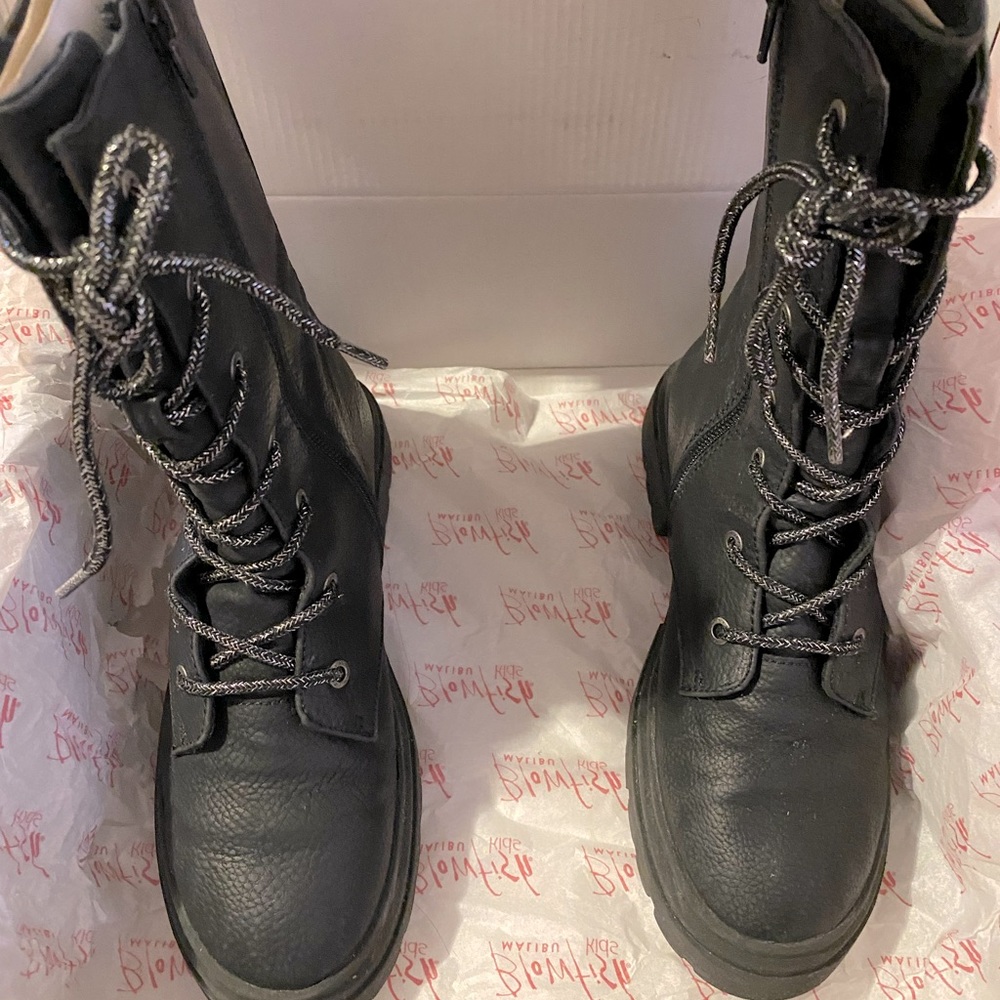 Blowfish Black Saddlerock Boots Youth Sz 4 - Picture 2 of 6